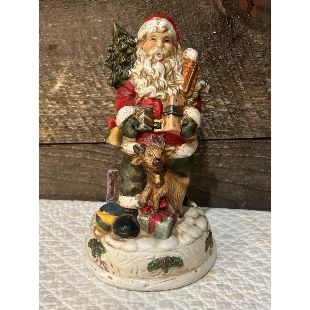 Vintage 1986 Hudson's Bay Old Fashioned Santa Claus Music Box Figurine